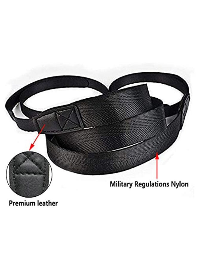 Eorefo Camera Strap Vintage Camera Neck Strap for Mirrorless and DSLR Camera,Black. - Image 2